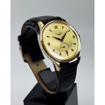 35mm • 2000s Gold Longines Heritage Prestige Automatic Small Second L4.685.2 cal.615
